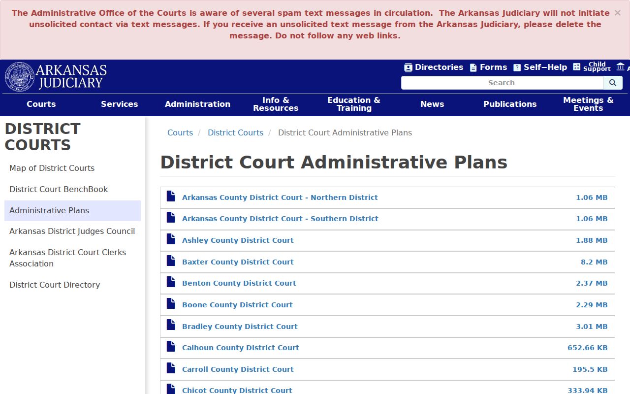 Alpena court records district payment and plan source
