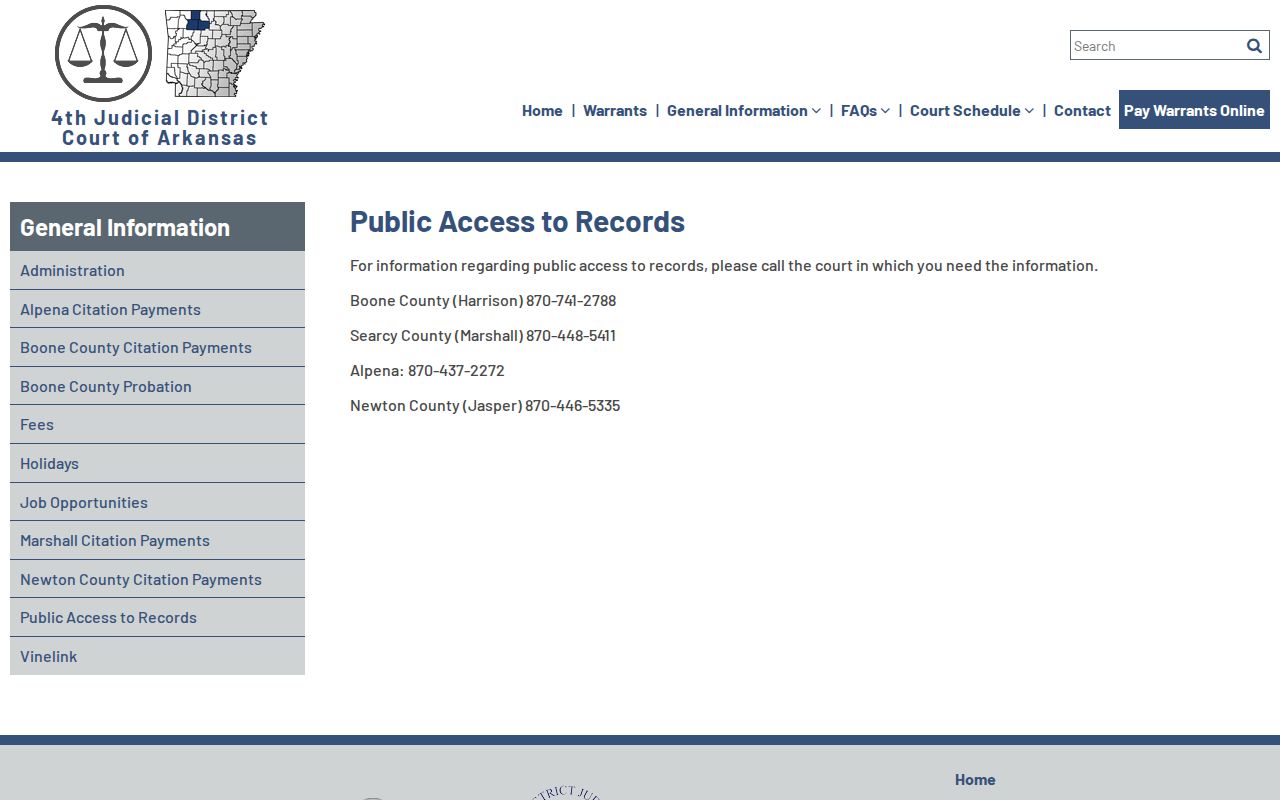 Boone County court schedule public access contacts