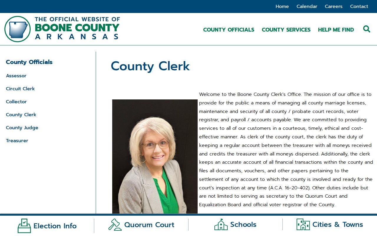 Boone County Clerk custody information for civil and probate court dockets