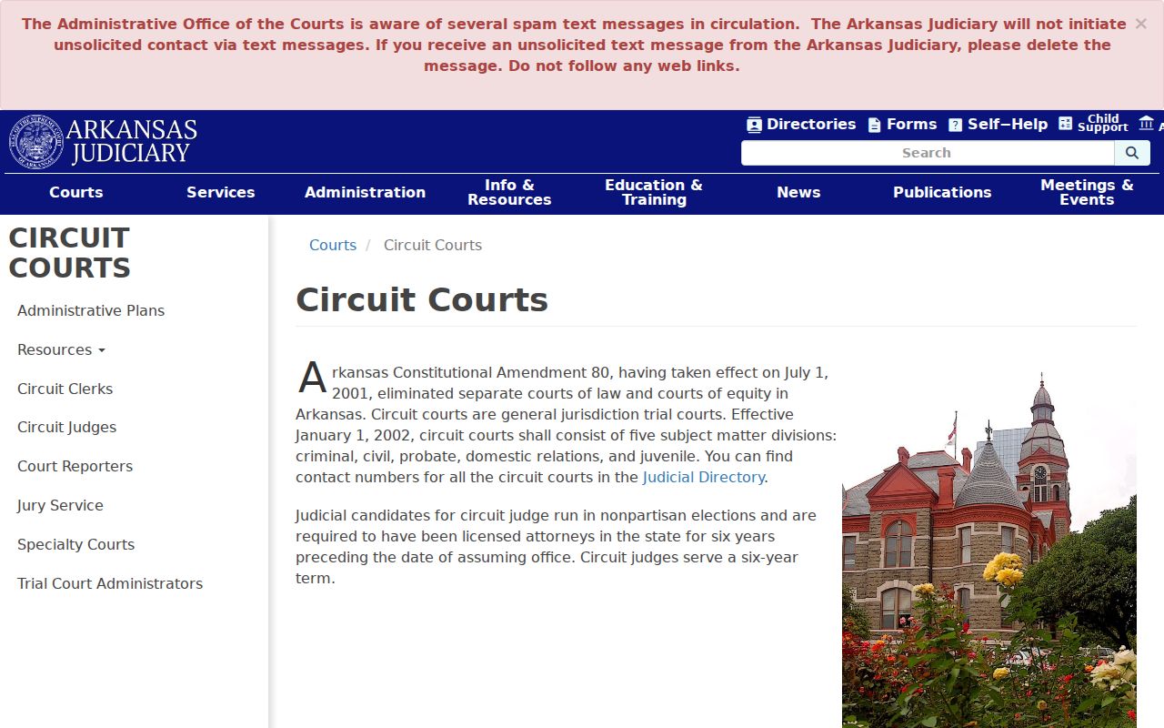 Arkansas Circuit Court jurisdiction for Boone County criminal dockets