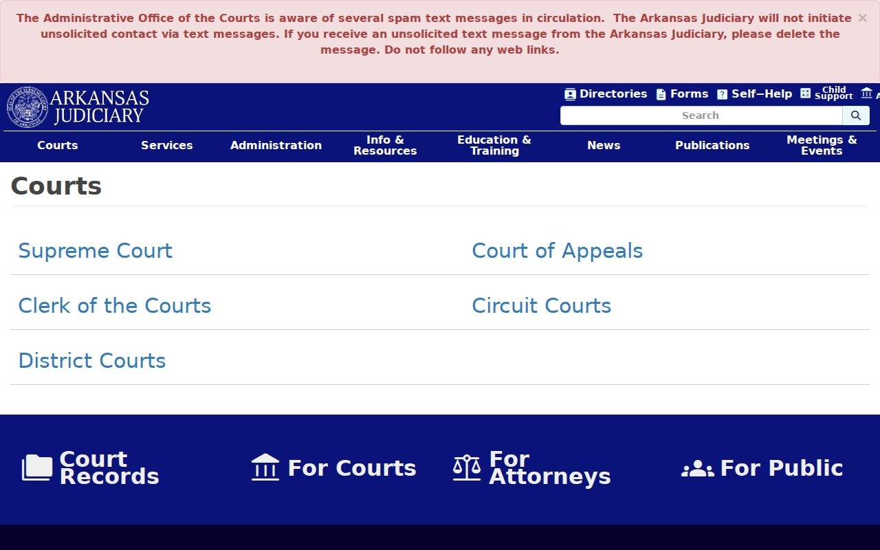 Arkansas court hierarchy for Boone County court dockets